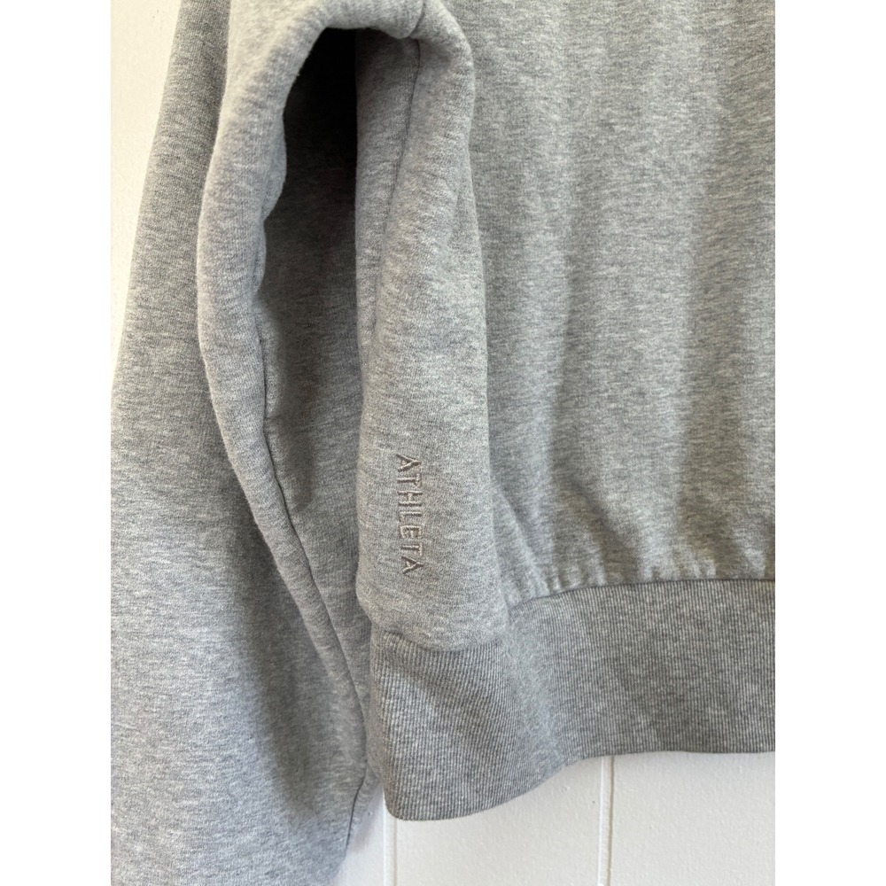 Athleta Coaster Luxe Sweatshirt Womens Medium‎ Grey Crew Neck Fleece Pullover M - Picture 5 of 5
